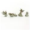 Image 2 : 4 pc Vintage Pewter Figurines, Mythical Creatures and Wizard