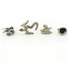 Image 3 : 4 pc Vintage Pewter Figurines, Mythical Creatures and Wizard
