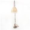 Image 1 : Art Deco Style Corded Silver Plate Fringed Floor Lamp