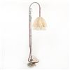 Image 2 : Art Deco Style Corded Silver Plate Fringed Floor Lamp