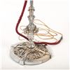 Image 3 : Art Deco Style Corded Silver Plate Fringed Floor Lamp