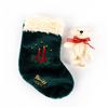 Image 1 : Steiff Teddy Bear With Christmas Stocking 2005