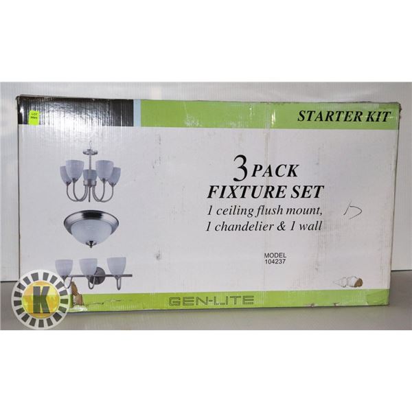 NEW THREE PACK LIGHTING FIXTURE SET