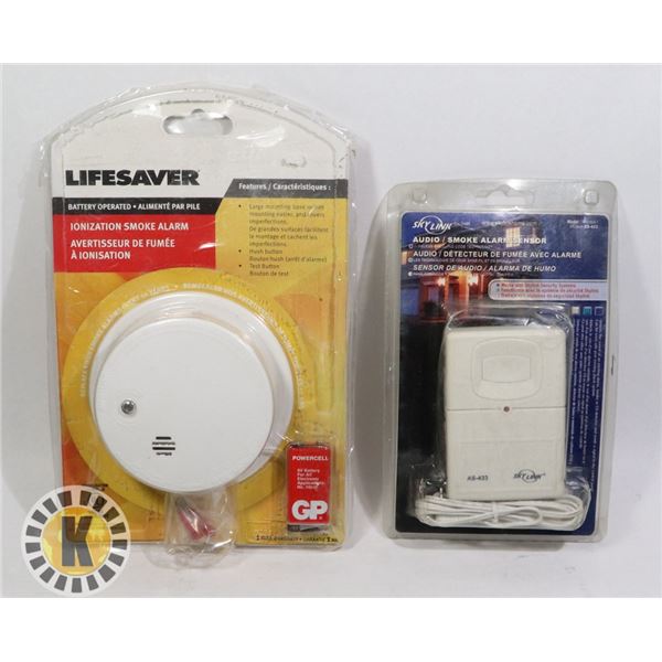 2 SMOKE ALARMS- SKYLINK AUDIO AND LIFESAVER ION
