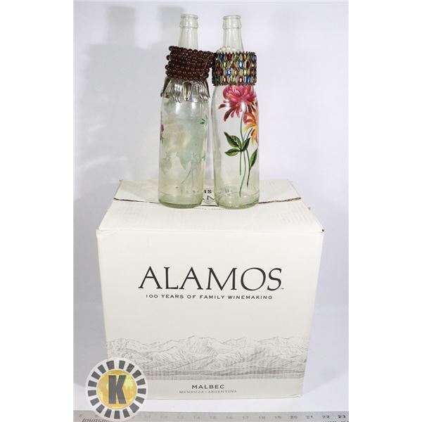 BOX OF VASES, CANDLES  AND OTHER DECOR