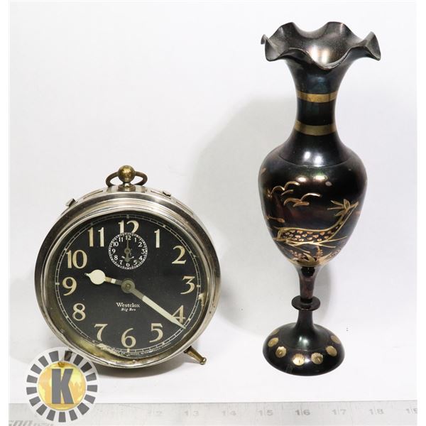 HOME DECOR- CLOCK AND VASE