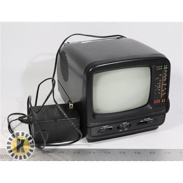ALARON 5" B/W TV WITH AM/FM RADIO