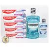 Image 1 : BAG OF MOUTH WASH AND ASSORTED TOOTHPASTE