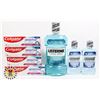 Image 1 : BAG OF MOUTH WASH AND ASSORTED TOOTHPASTE