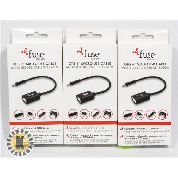 BUNDLE OF FUSE OTG MICRO USB CABLE