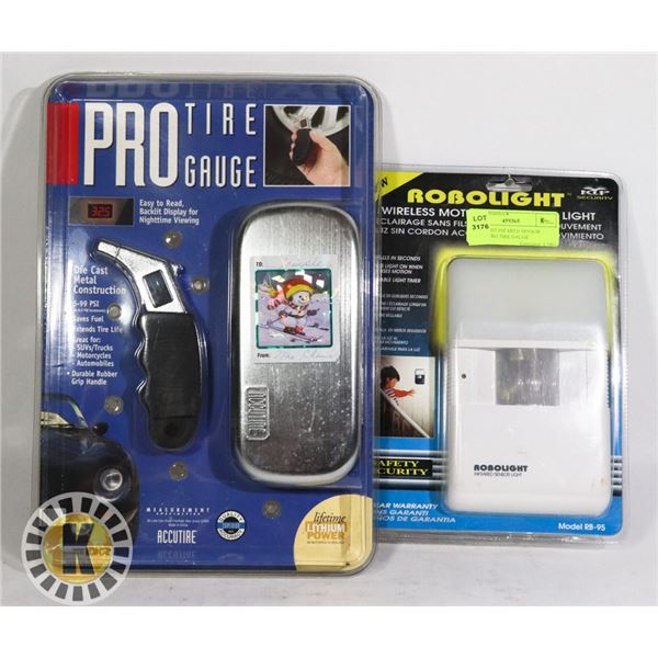 ROBOLIGHT INFRARED SENSOR LIGHT& PRO TIRE GAUGE