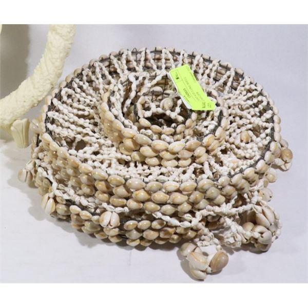 LARGE VINTAGE LONG SHELL PLANT HOLDER