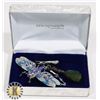 Image 1 : AMMOLITE GEM STONE ROACH CLIP & DRAGONFLY BROOCH