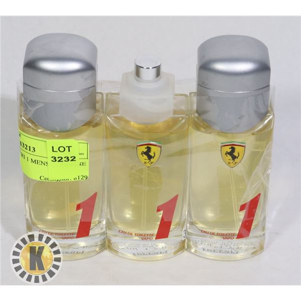 LOT OF 3 FERRARI 1 MENS COLOGNE