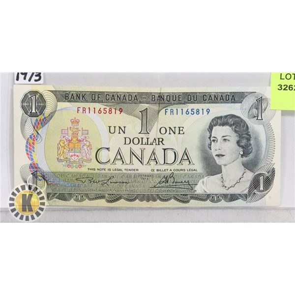 1973 CANADIAN ONE DOLLAR BANK NOTE