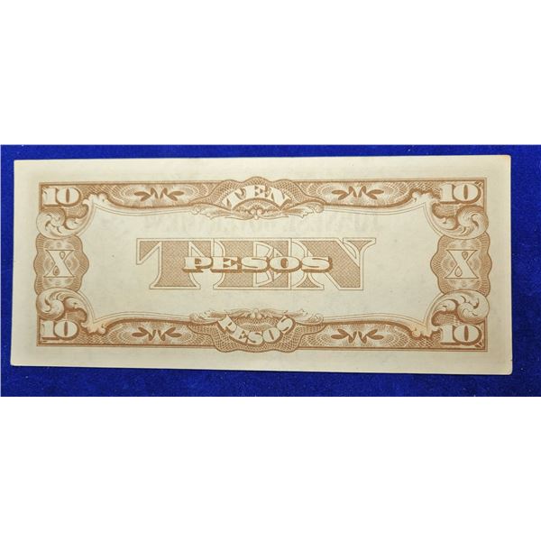 13)  ISSUED IN 1942 TEN PESO BANKNOTE FROM
