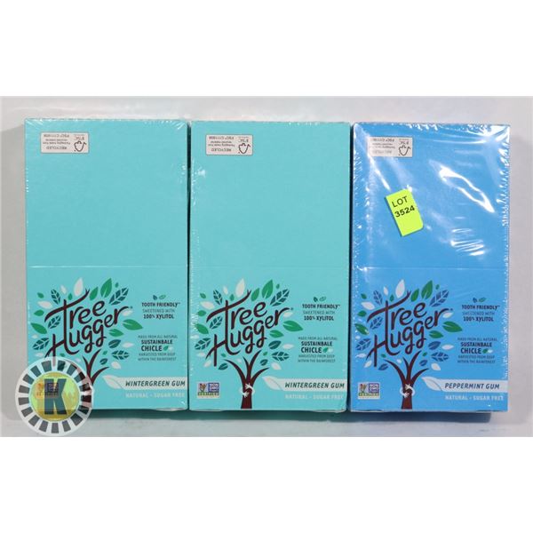 12  PEPPERMINT  PACKS AND 24 WINTERGREEN PACKS GUM