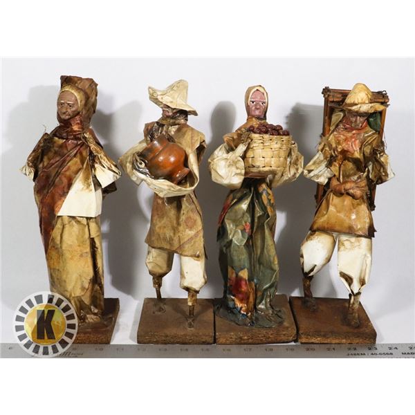 4 PAPER MACHE ART SCULPTURE