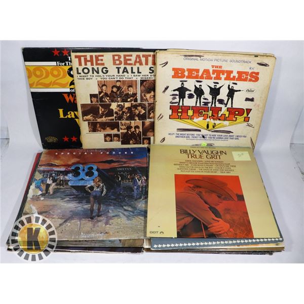 BUNDLE OF RECORDS INCLUDING THE BEATLES'