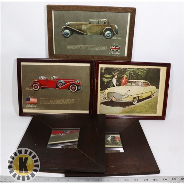 5 SMALL FRAMED WALL ART- PICTURES AND MIRRORS