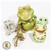 Image 1 : BOX OF 5 FROG FIGURES