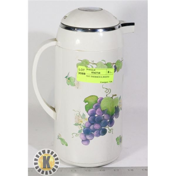 1 1g TEAPOT THERMOS (WHITE/ GRAPES)