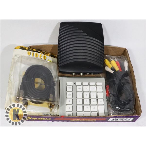 NUMBER KEYPAD, 2 SETS OF A/V CABLES &CONVERTIDOR