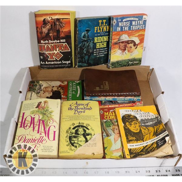 LARGE FLAT OF OLD BOOKS