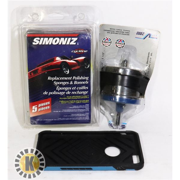 POLISHING SPONGES, PHONE CASE & HOLE SAW