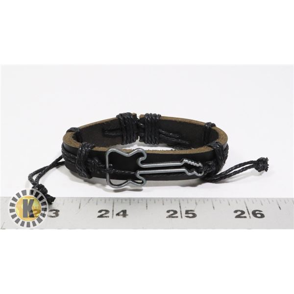NEW LEATHER "GUITAR" BRACELET