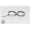 Image 1 : NEW STAINLESS STEEL RING SET. SAYS I LOVE YOU ON B