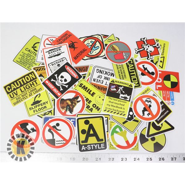 NEW FUNNY WARNING STICKERS 50PC