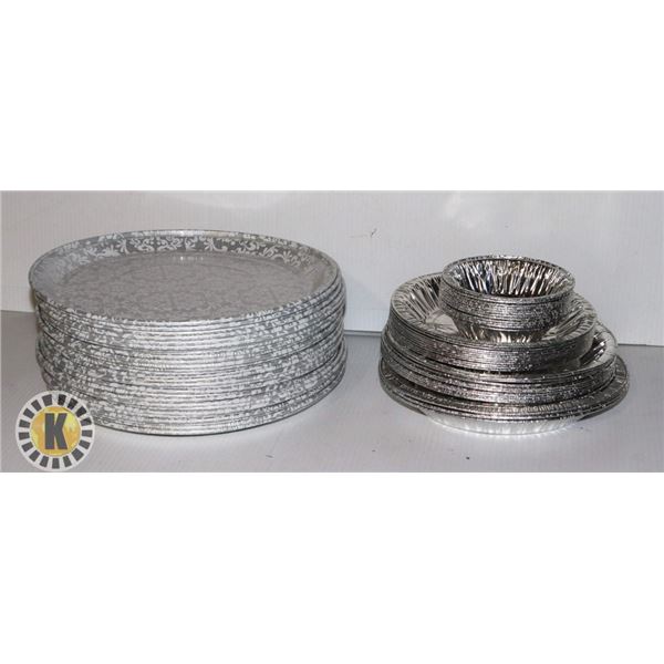 SMALL BOX OF BAKING PANS AND TRAYS