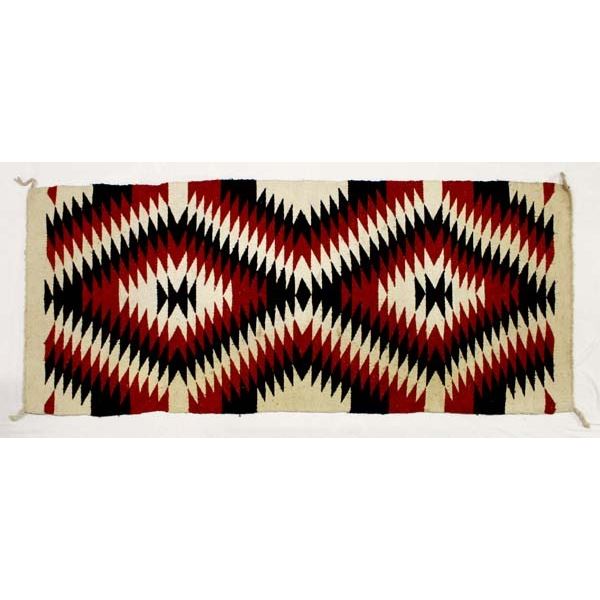 Large Mexican Cotton Textile Rug