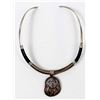 Silver Plate Neckwire Choker Pendant Necklace