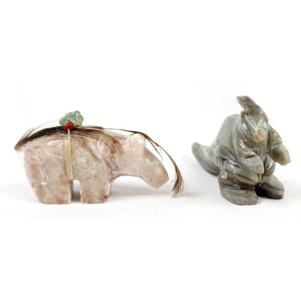 2 Native American Navajo Fetish Carvings