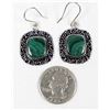 Image 4 : Sterling Silver Banded Malachite Earrings