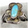 Image 1 : Navajo Old Pawn Sterling Turquoise Ring, Size 4.5
