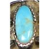Image 2 : Navajo Old Pawn Sterling Turquoise Ring, Size 4.5