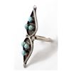 Image 3 : Vintage Zuni Sterling Turquoise Ring, Size 6.5