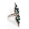 Image 4 : Vintage Zuni Sterling Turquoise Ring, Size 6.5