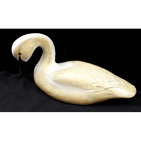 Carved Wood Swan
