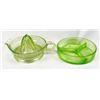 Image 2 : Vaseline Glass Juicer and Divided Dish