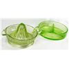 Image 5 : Vaseline Glass Juicer and Divided Dish
