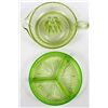 Image 6 : Vaseline Glass Juicer and Divided Dish