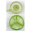 Image 9 : Vaseline Glass Juicer and Divided Dish