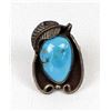 Image 2 : Navajo Old Pawn Sterling Turquoise Ring, Size 6.5