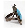 Image 6 : Navajo Old Pawn Sterling Turquoise Ring, Size 6.5