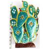 Image 8 : Mexican Pierced Tin Cactus Candleholder