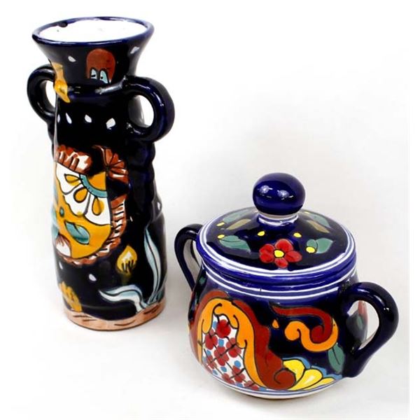 2 Pieces of Glazed Mexican Pottery